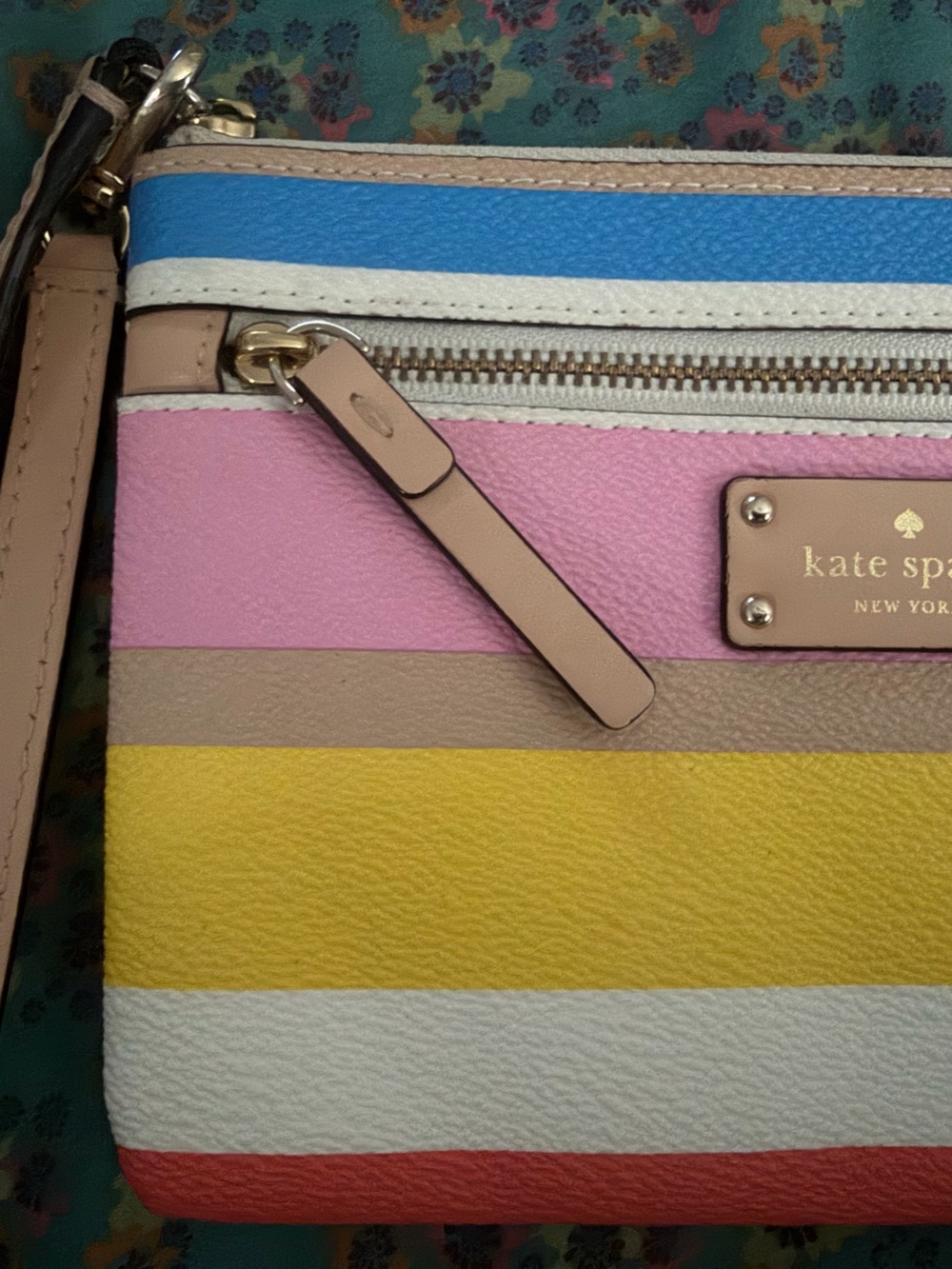 kate spade Striped Leather Wristlet - Multicolor - Picture 5 of 6